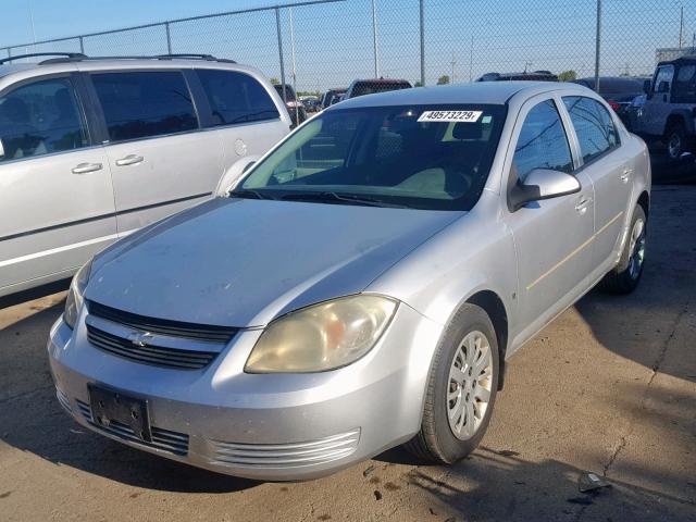 1G1AT58H597135121 - 2009 CHEVROLET COBALT LT SILVER photo 2