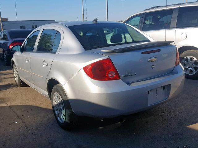 1G1AT58H597135121 - 2009 CHEVROLET COBALT LT SILVER photo 3