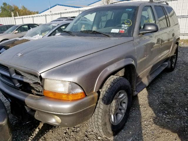 1B4HS28N31F588870 - 2001 DODGE DURANGO GRAY photo 2