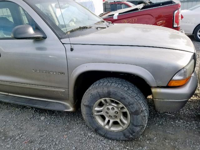 1B4HS28N31F588870 - 2001 DODGE DURANGO GRAY photo 9