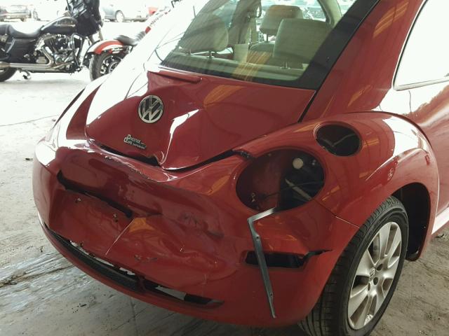 3VWPW31C48M519579 - 2008 VOLKSWAGEN NEW BEETLE RED photo 9