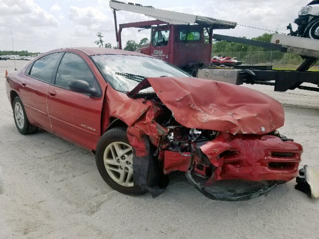 2B3HD46R61H642953 - 2001 DODGE INTREPID S RED photo 1