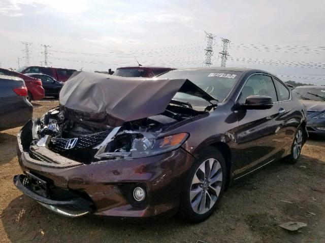 1HGCT1B89DA023596 - 2013 HONDA ACCORD EXL BROWN photo 2