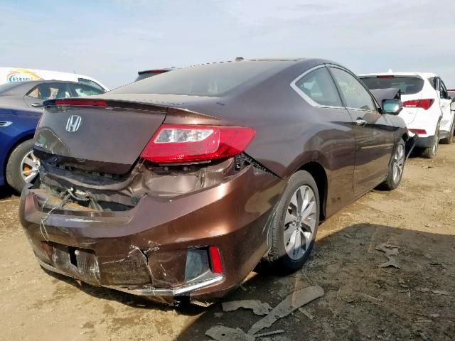 1HGCT1B89DA023596 - 2013 HONDA ACCORD EXL BROWN photo 4