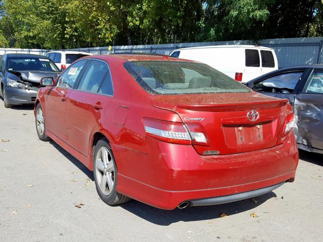 4T1BF3EK5BU193546 - 2011 TOYOTA CAMRY BASE RED photo 3