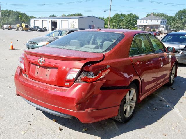 4T1BF3EK5BU193546 - 2011 TOYOTA CAMRY BASE RED photo 4