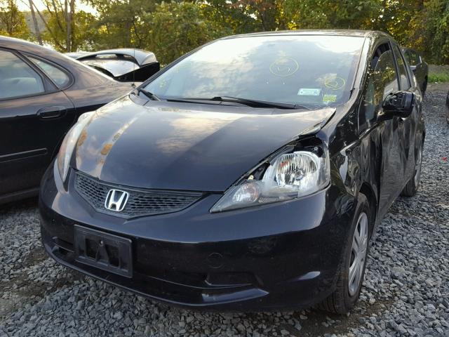 JHMGE8H25AS006367 - 2010 HONDA FIT BLACK photo 2