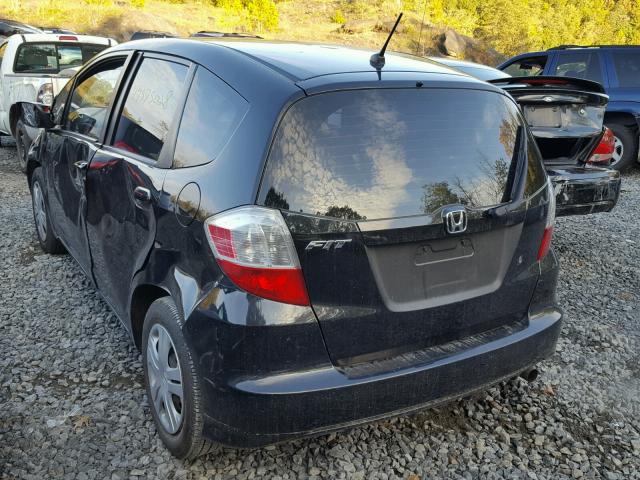 JHMGE8H25AS006367 - 2010 HONDA FIT BLACK photo 3