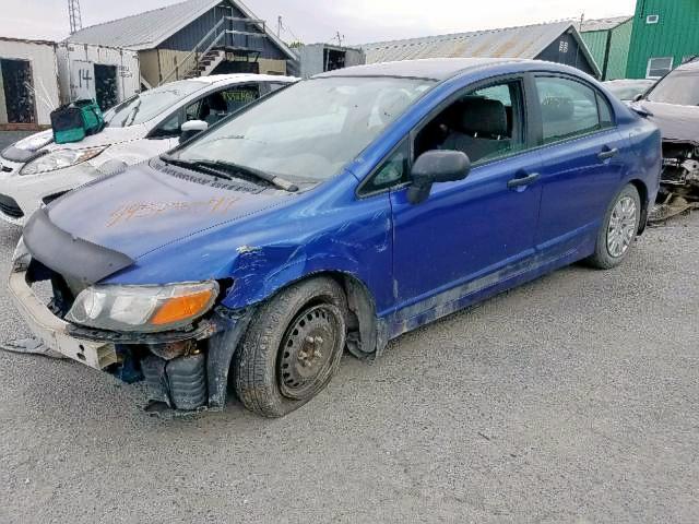 2HGFA16297H038744 - 2007 HONDA CIVIC DX BLUE photo 2