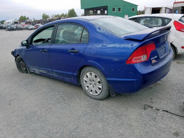 2HGFA16297H038744 - 2007 HONDA CIVIC DX BLUE photo 3