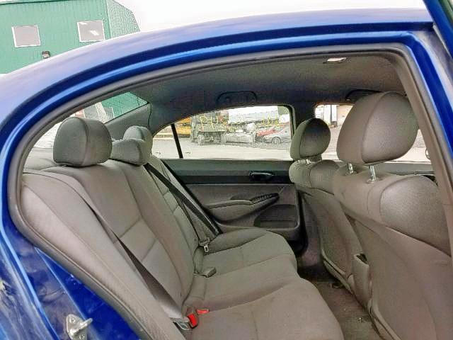 2HGFA16297H038744 - 2007 HONDA CIVIC DX BLUE photo 6