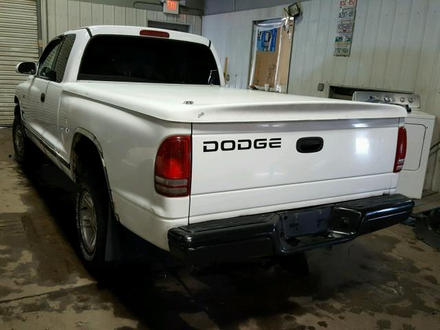 1B7GG22X5WS708483 - 1998 DODGE DAKOTA WHITE photo 3