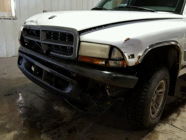 1B7GG22X5WS708483 - 1998 DODGE DAKOTA WHITE photo 9