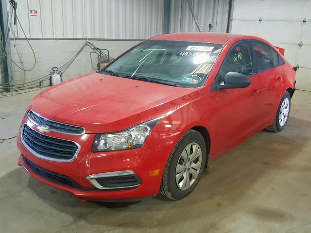 1G1PA5SG7F7143264 - 2015 CHEVROLET CRUZE LS RED photo 2