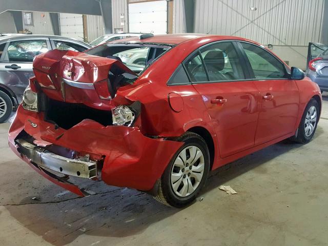 1G1PA5SG7F7143264 - 2015 CHEVROLET CRUZE LS RED photo 4