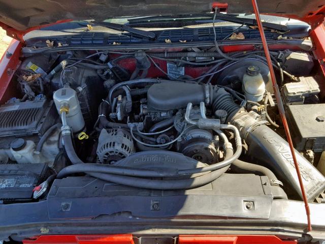 1GCCS19W3Y8130405 - 2000 CHEVROLET S TRUCK S1 RED photo 7