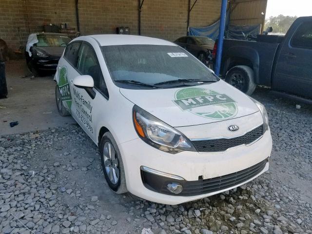 KNADN4A35G6569868 - 2016 KIA RIO EX WHITE photo 1