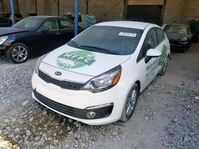 KNADN4A35G6569868 - 2016 KIA RIO EX WHITE photo 2