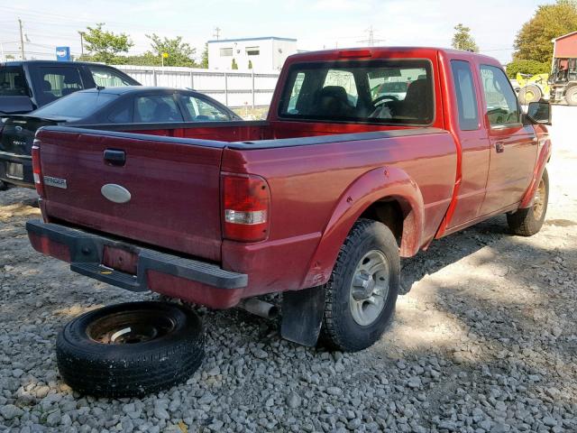 1FTYR44UX8PA94288 - 2008 FORD RANGER SUP RED photo 4