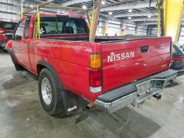 1N6HD16Y1SC303782 - 1995 NISSAN TRUCK KING RED photo 3