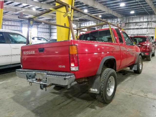 1N6HD16Y1SC303782 - 1995 NISSAN TRUCK KING RED photo 4