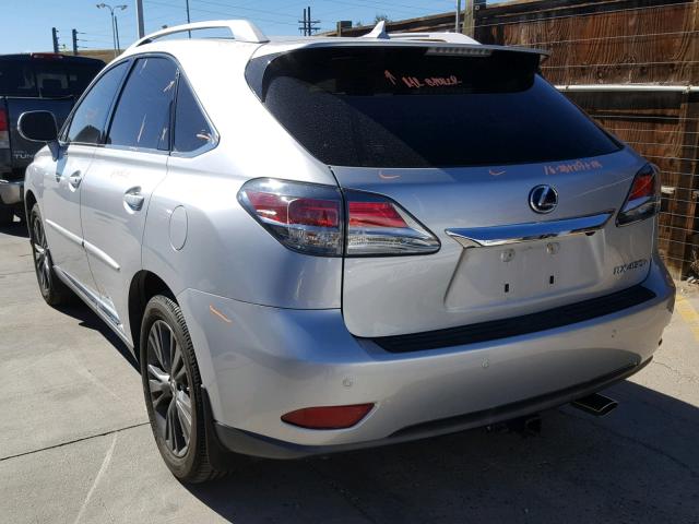 JTJBC1BA2D2440515 - 2013 LEXUS RX 450 SILVER photo 3