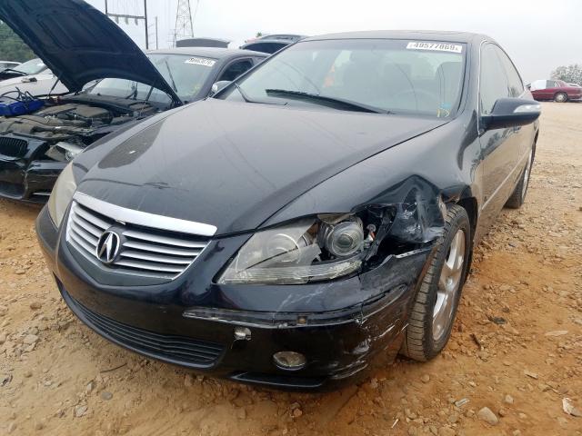 JH4KB16697C000820 - 2007 ACURA RL BLACK photo 2