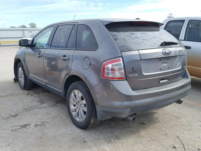 2FMDK4JC0ABB70723 - 2010 FORD EDGE SEL GRAY photo 3