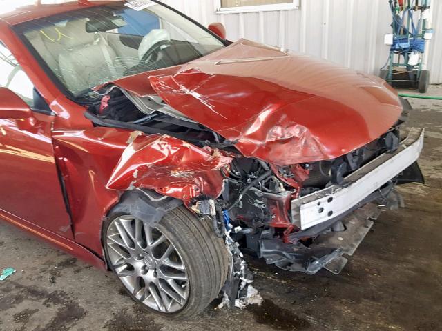 JTHFE2C21A2503318 - 2010 LEXUS IS 350 RED photo 9