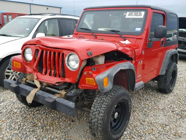 1J4FA39S76P706311 - 2006 JEEP WRANGLER RED photo 2