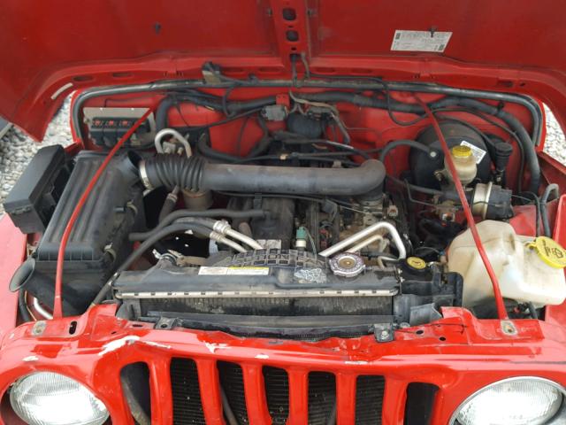 1J4FA39S76P706311 - 2006 JEEP WRANGLER RED photo 7