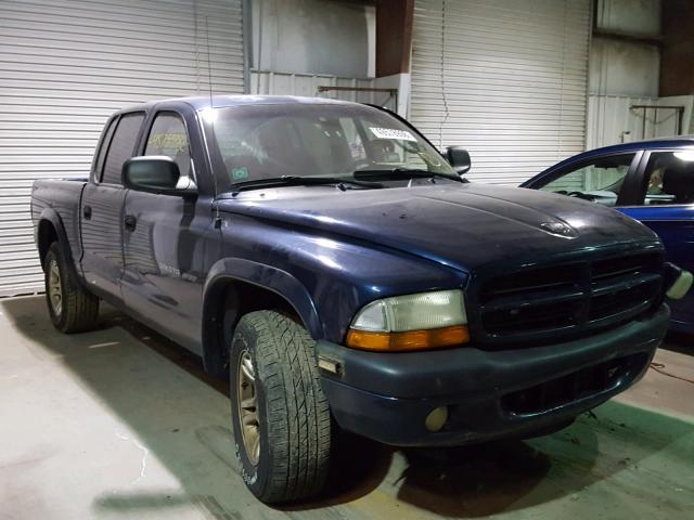 1B7HL38X82S667094 - 2002 DODGE DAKOTA QUA BLUE photo 1