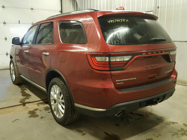 1C4SDJET0EC411393 - 2014 DODGE DURANGO CI MAROON photo 3