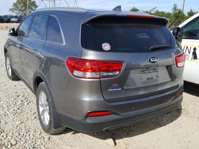 5XYPG4A33GG068405 - 2016 KIA SORENTO LX GRAY photo 3