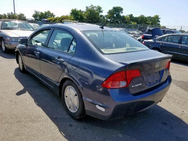 JHMFA36218S024761 - 2008 HONDA CIVIC HYBR GRAY photo 3