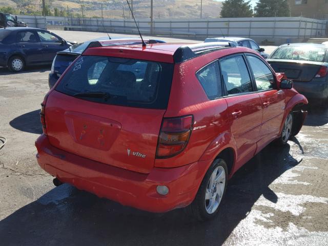 5Y2SL63875Z418174 - 2005 PONTIAC VIBE RED photo 4