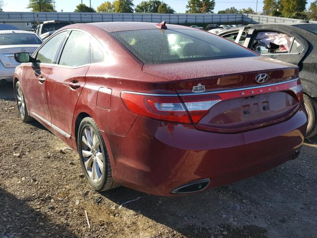 KMHFG4JG4EA375685 - 2014 HYUNDAI AZERA MAROON photo 3