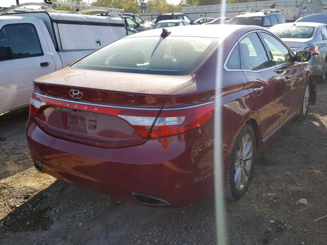 KMHFG4JG4EA375685 - 2014 HYUNDAI AZERA MAROON photo 4