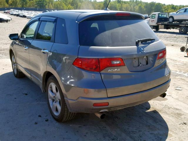 5J8TB18258A006614 - 2008 ACURA RDX GRAY photo 3