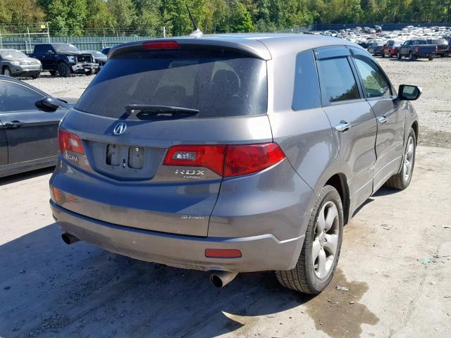 5J8TB18258A006614 - 2008 ACURA RDX GRAY photo 4