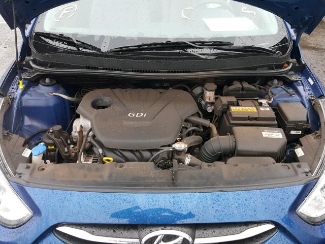 KMHCT4AEXGU943243 - 2016 HYUNDAI ACCENT SE BLUE photo 7