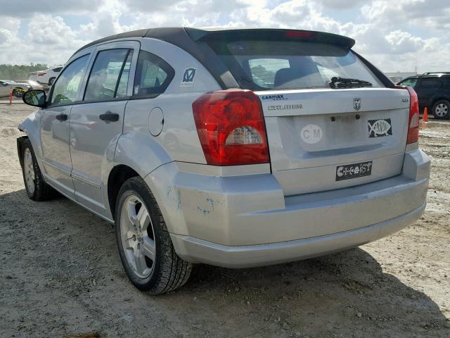 1B3HB48B07D323544 - 2007 DODGE CALIBER SX SILVER photo 3