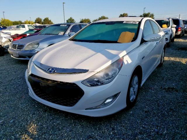 KMHEC4A43CA021120 - 2012 HYUNDAI SONATA HYB WHITE photo 2