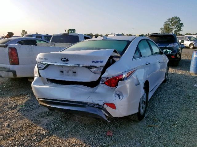 KMHEC4A43CA021120 - 2012 HYUNDAI SONATA HYB WHITE photo 4