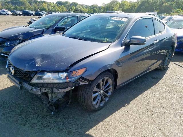 1HGCT2B80EA000831 - 2014 HONDA ACCORD EXL GRAY photo 2