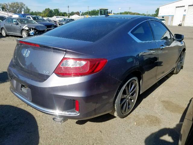 1HGCT2B80EA000831 - 2014 HONDA ACCORD EXL GRAY photo 4