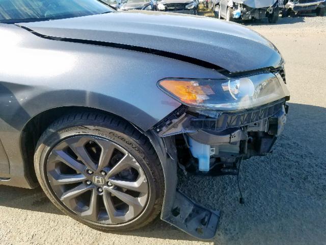 1HGCT2B80EA000831 - 2014 HONDA ACCORD EXL GRAY photo 9