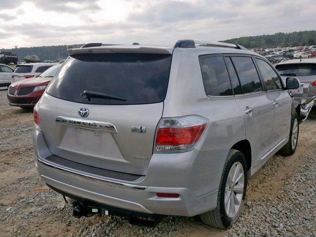 JTEDC3EH8C2009428 - 2012 TOYOTA HIGHLANDER SILVER photo 4