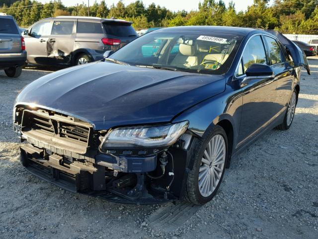 3LN6L5MU8HR636569 - 2017 LINCOLN MKZ HYBRID BLUE photo 2