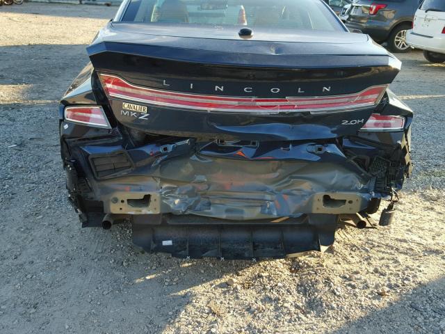 3LN6L5MU8HR636569 - 2017 LINCOLN MKZ HYBRID BLUE photo 9